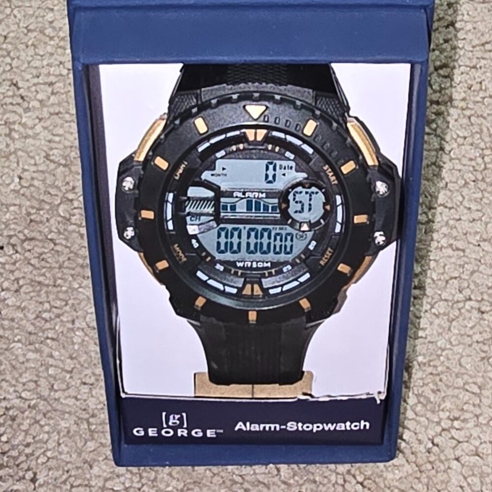 New Men's George Alarm-stopwatch